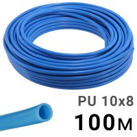 Трубка полиуретановая синяя PI TOOLS PU10-8-100, бухта 100 м, прямая до 8 бар, Арт. 4621