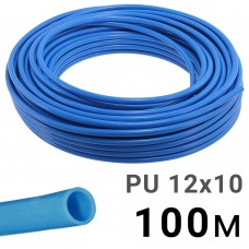 Трубка полиуретановая синяя PI TOOLS PU12-10-100, бухта 100 м, прямая до 8 бар, Арт. 4638