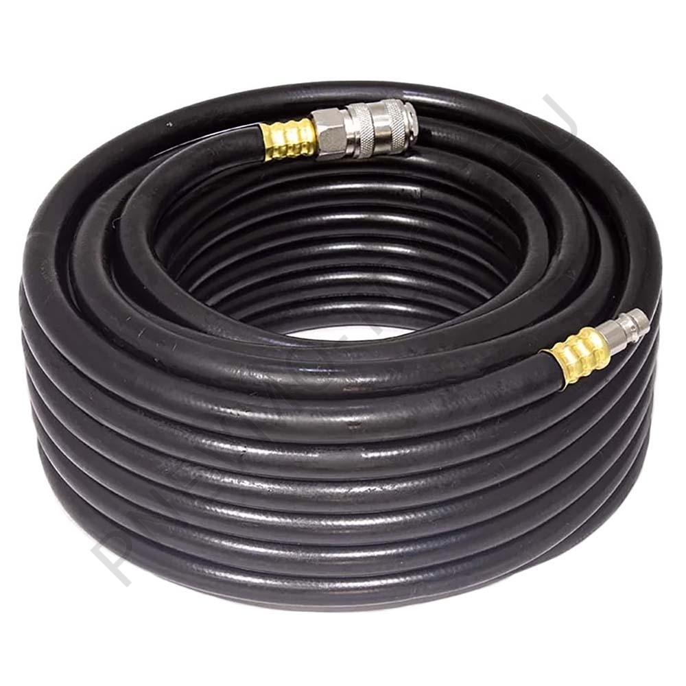 Шланг резиновый PI TOOLS PIT-RR10-17-15 с быстроразъёмными соединениями 17x10 мм, 15 м
