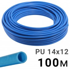Трубка полиуретановая синяя PI TOOLS PU14-12-100, бухта 100 м, прямая до 8 бар, Арт. 8803