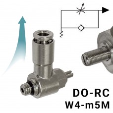 Пневмодроссель с обратным клапаном DO-RC_w4-m5M для пневмоцилиндра, Арт. 9275