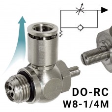 Пневмодроссель с обратным клапаном DO-RC_w8-1/4m для пневмоцилиндра, Арт. 9220