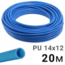 Трубка полиуретановая синяя PI TOOLS PU14-12-20, бухта 20 м, прямая до 8 бар, Арт. 1482