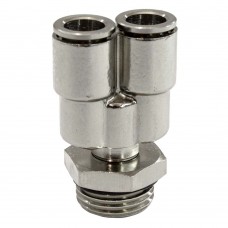 Пневмофитинг цанговый Y-образный Cn-Y1/2M-10 PI TOOLS, 1/2" наружная резьба – 10 мм, поворотный, Арт. 4843