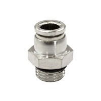Пневмофитинг цанговый прямой Cn-I-1/4M-8 для полиуретановых и фторопластовых трубок, Арт. 4911