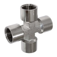 Фитинг крест X-1/2FFFF резьбовой, для труб. Арт. 0731