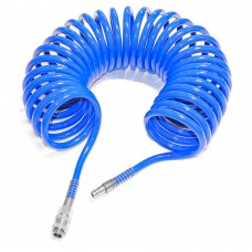 Шланг спиральный 12x8 мм, 10 м PI TOOLS, полиуретановый с быстроразъёмными соединениями, Арт. 6866