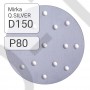 Диск шлифовальный Q.Silver 150 mm GRIP 15 HOLE с зерном P80